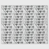 白黒の父親の日トゥキセド ラッピングペーパー (フラット)