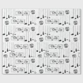 白黒の父親の日 ラッピングペーパー (フラット)