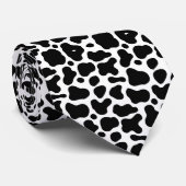 白黒の牛のパターン ネクタイ (ロール)