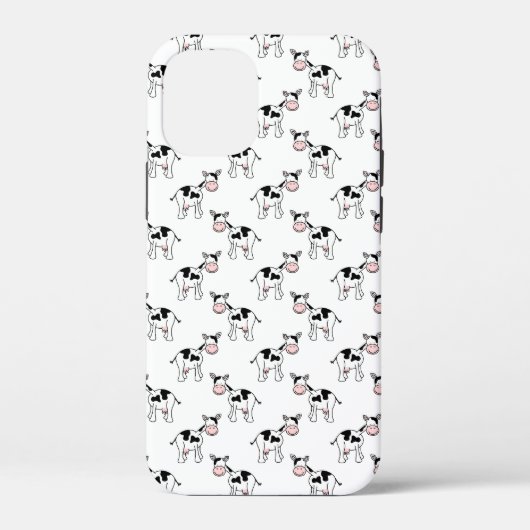 白黒の牛のパターン。 Case-Mate iPhoneケース (裏面)