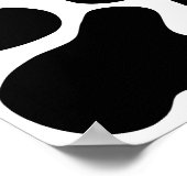 白黒の牛のプリントパターン。 ポスター (角)