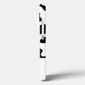 白黒の牛のプリント、カラーブロックイニシャル Case-Mate iPhoneケース (裏面 / 左)