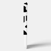 白黒の牛のプリント、カラーブロックイニシャル Case-Mate iPhoneケース (裏面 / 右)
