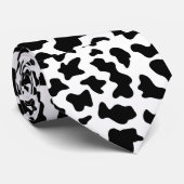 白黒の牛のプリント ネクタイ (ロール)