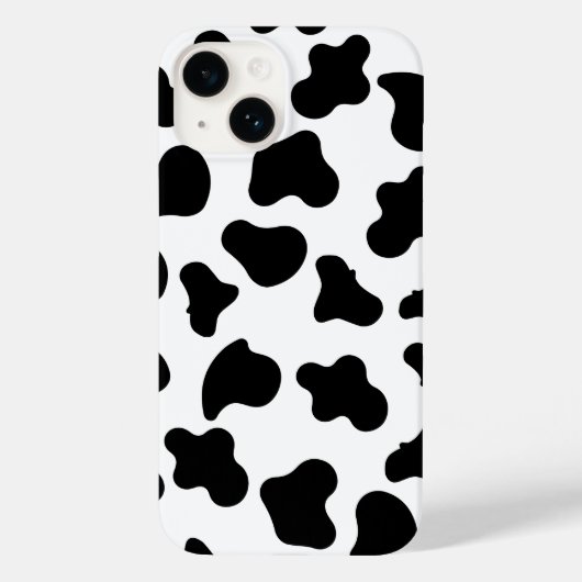 白黒の牛のプリントiPhoneケース Case-Mate iPhoneケース (裏面)