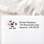 白黒の牛のラベル ラベル (インサイチュ)