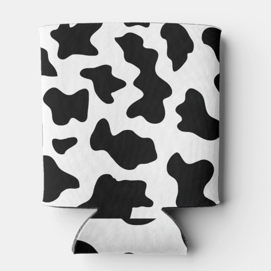 白黒の牛の動物模様 缶クーラー (裏面)