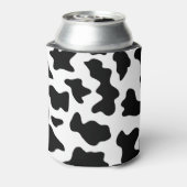 白黒の牛の動物模様 缶クーラー (缶裏面)