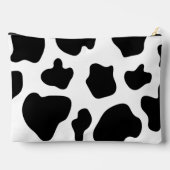 白黒の牛の斑点のパターンが大きい アクセサリーポーチ (裏面)