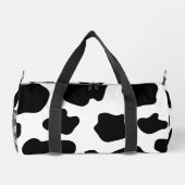 白黒の牛の斑点のパターンのダッフルバッグ ダッフルバッグ (裏面)
