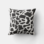 白黒の牛の斑点の動物パターン クッション (裏面)