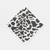 白黒の牛の斑点の動物パターン スタンダードランチョンナプキン (角)