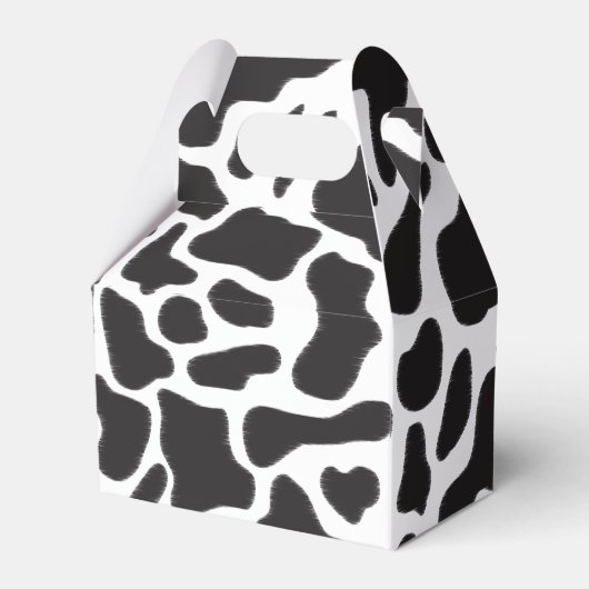 白黒の牛の斑点の動物パターン フェイバーボックス (裏面サイド)