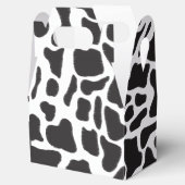 白黒の牛の斑点の動物パターン フェイバーボックス (オープン)