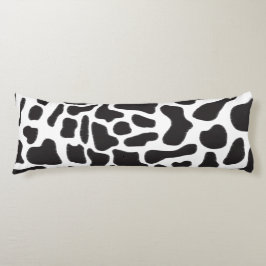 白黒の牛の斑点の動物パターン ボディピロー