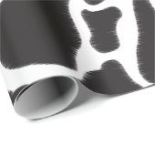 白黒の牛の斑点の動物パターン ラッピングペーパー (ロールコーナー)