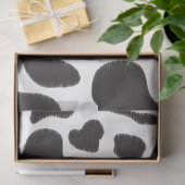 白黒の牛の斑点の動物パターン 薄葉紙 (ギフト)