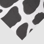 白黒の牛の斑点の動物パターン 薄葉紙 (詳細)