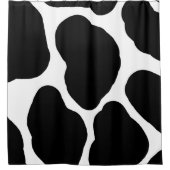 白黒の牛の斑点の南西プリント シャワーカーテン (正面)