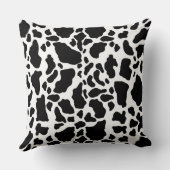 白黒の牛の斑点アニマルプリントパターン クッション (裏面)