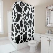 白黒の牛の斑点アニマルプリントパターン シャワーカーテン (インサイチュ)