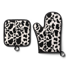 白黒の牛の斑点アニマルプリントパターン