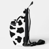 白黒の牛の斑点クロスボディスリングバッグ スリングバッグ (右)