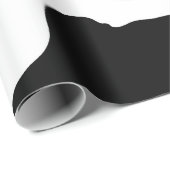 白黒の牛の斑点ファープリント ラッピングペーパー (ロールコーナー)