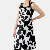 白黒の牛の隠しファーパターン エプロン (インサイチュ)