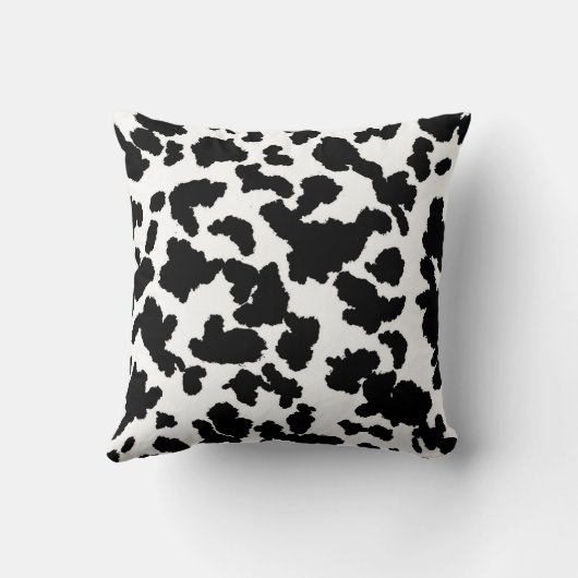 白黒の牛の隠しファーパターン クッション (裏面)
