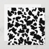 白黒の牛の隠しファーパターン シーズンカード (正面/裏面)