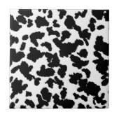 白黒の牛の隠しファーパターン タイル (正面)