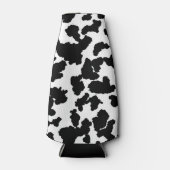白黒の牛の隠しファーパターン ボトルクーラー (正面)