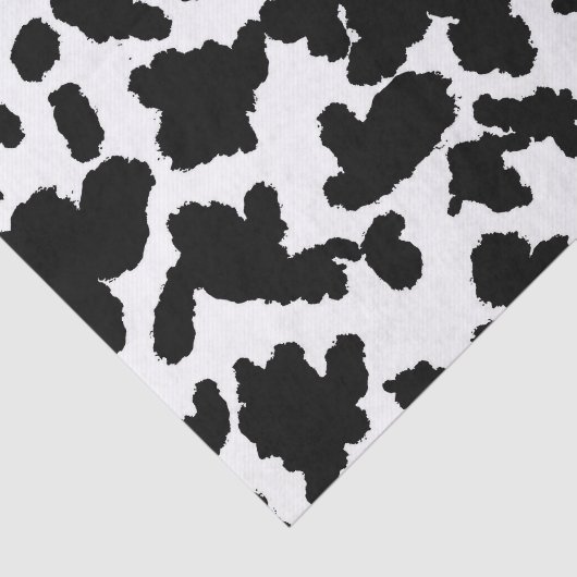 白黒の牛の隠しファーパターン 薄葉紙 (詳細)
