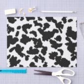 白黒の牛の隠しファーパターン 薄葉紙 (クラフト)