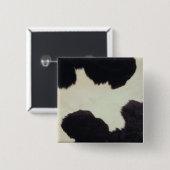 白黒の牛の隠し 缶バッジ (正面&裏面)