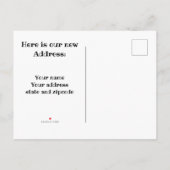 白黒の牛の隠れ見の動く告知 案内ポストカード (裏面)