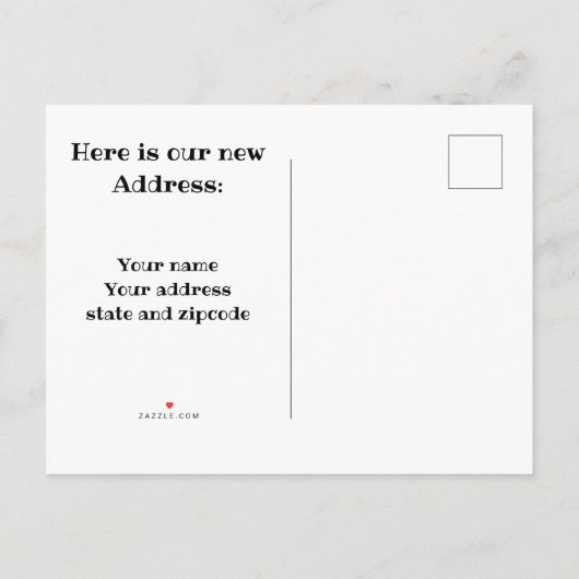 白黒の牛の隠れ見の動く告知 案内ポストカード (裏面)