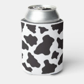 白黒の牛皮クーラーボックスビールスリーブ 缶クーラー (缶裏面)