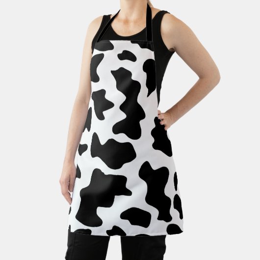 白黒の牛皮 エプロン (インサイチュ)