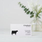 白黒の牛記号 名刺 (スタンド正面)