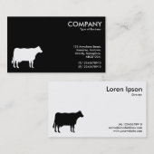 白黒の牛記号 名刺 (正面/裏面)