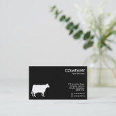 白黒の牛記号 名刺 (スタンド正面)