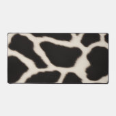 白黒の牛革パターン デスクマット (正面)