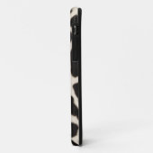 白黒の牛革パターン Case-Mate iPhoneケース (裏面/左)