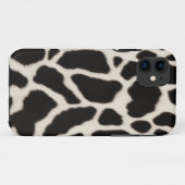白黒の牛革パターン Case-Mate iPhoneケース (裏面(横))
