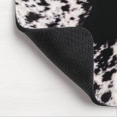 白黒の牛革マウスパッド マウスパッド (コーナー)