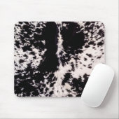 白黒の牛革マウスパッド マウスパッド (マウス)