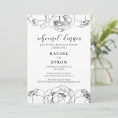 白黒の牡丹のリハーサルエレガントディナー 招待状 (スタンド正面)