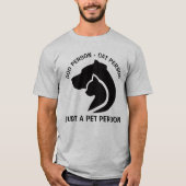 白黒の犬と猫 Tシャツ (正面)